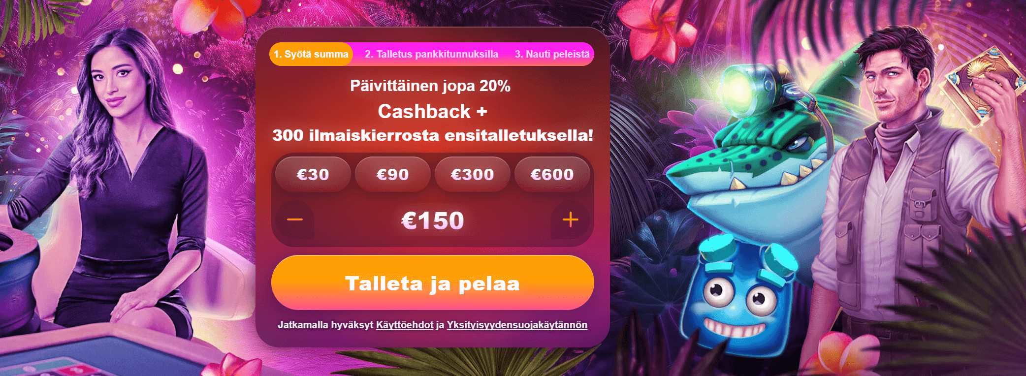 Paratiisi Kasino tervetulobonus