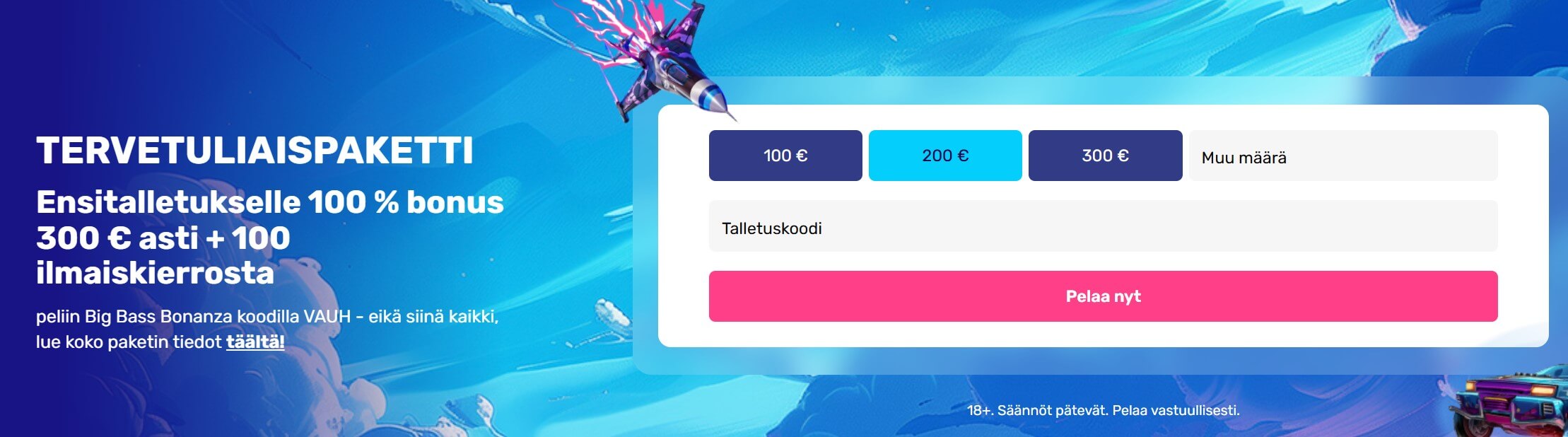Vauhdikas Kasino bonus